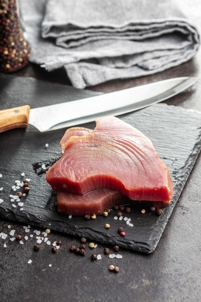 raw tuna steak raw fish