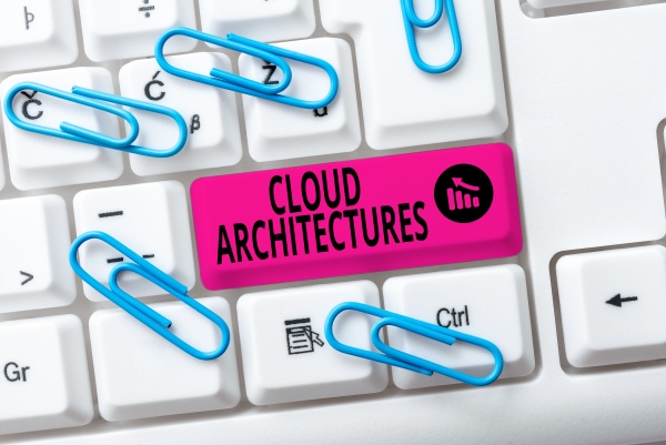 sign displaying cloud architectures concept