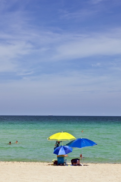 umbrella at the beautiful beach for