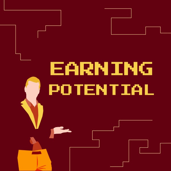 text showing inspiration earning potential
