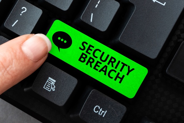 Conceptual Caption Security Breach Business Overview Stock Photo