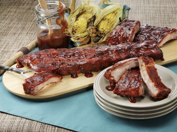 bbq baby back ribs with grilled