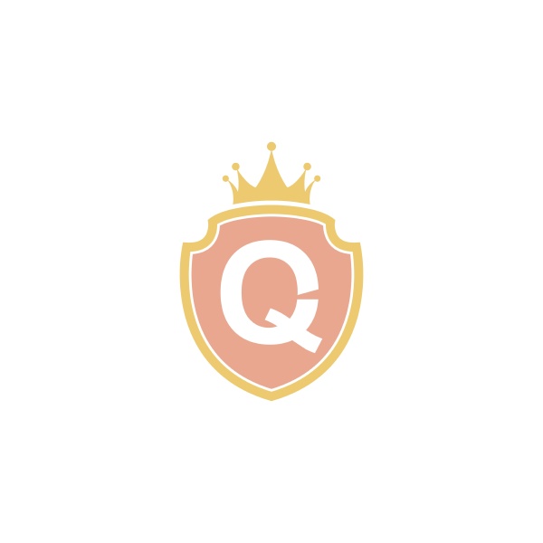 letter q with shield icon logo