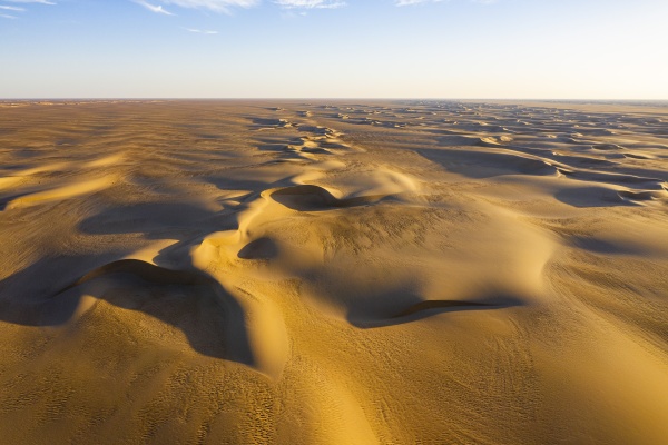 aerial of the sand dunes in
