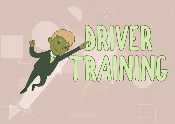 hand writing sign driver training