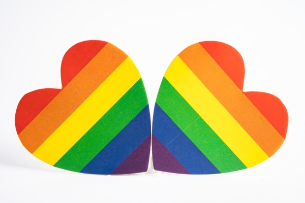 rainbow colorful hearts pride month celebrate