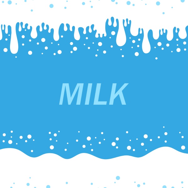 pouring milk splash on blue background