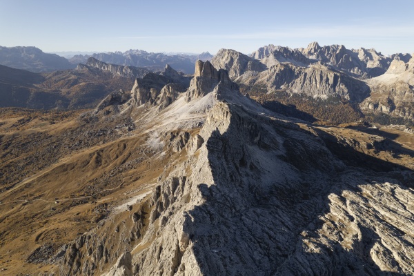 aerial view of italian mountain range