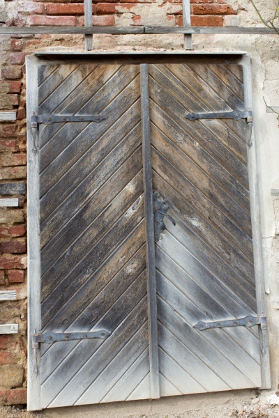 old dirty wooden door with retro