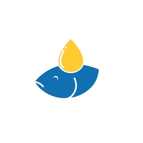 fish oil icon vector concept design