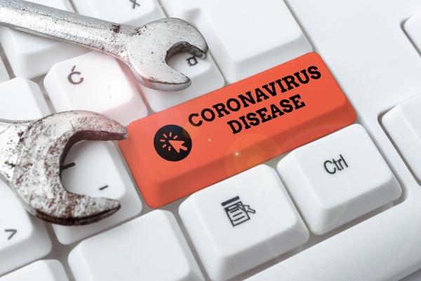 text sign showing coronavirus disease