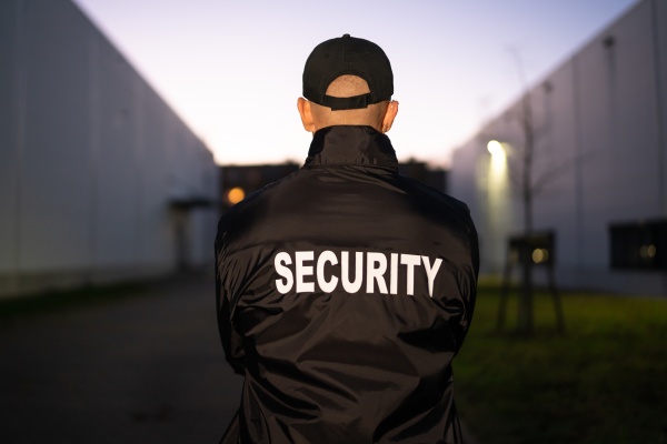 security guard at night