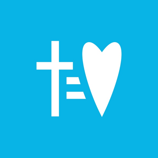 cross equal to heart vector icon