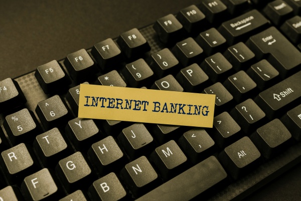text sign showing internet banking