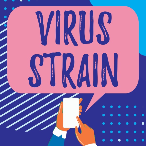 writing displaying text virus strain