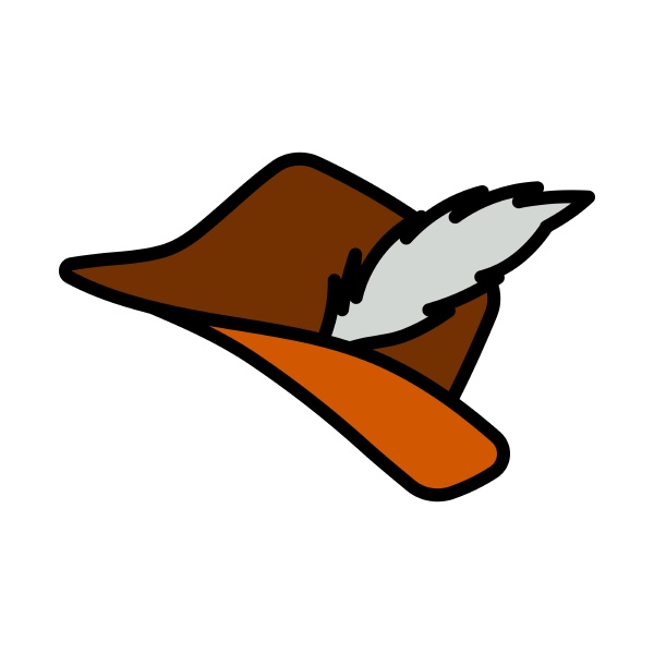 icon of hunter hat with feather
