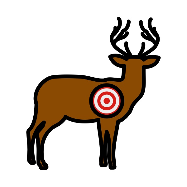 icon of deer silhouette with target