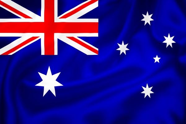 australia flag silk surface illustration with