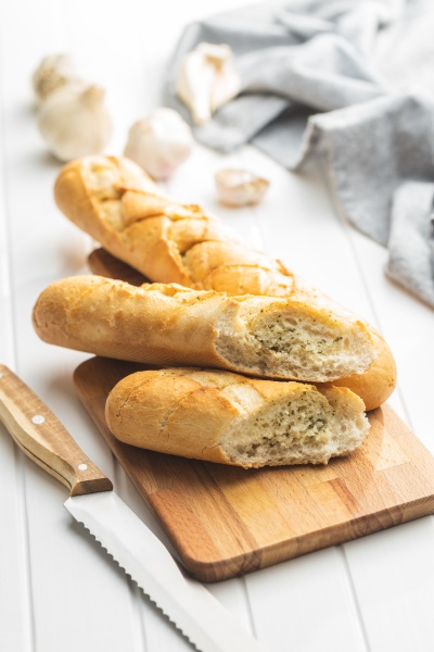 roasted baguette with garlic butter