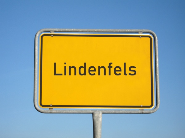 place name sign lindenfels