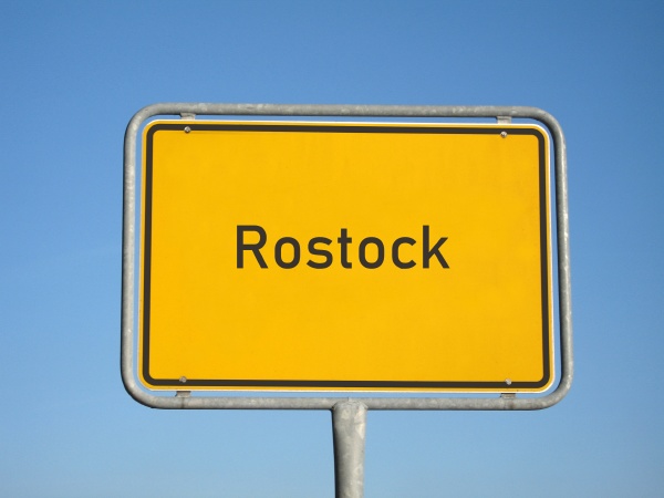 place name sign hansestadt rostock
