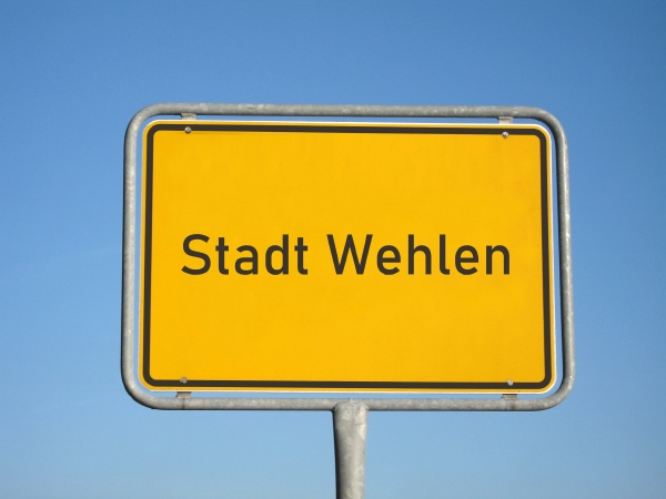 place name sign stadt wehlen