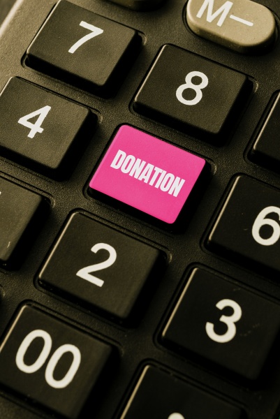 text caption presenting donation business