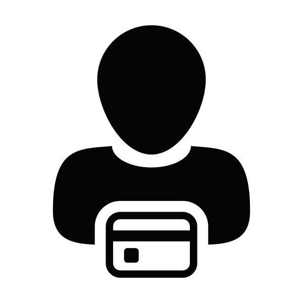 debit card icon vector male user