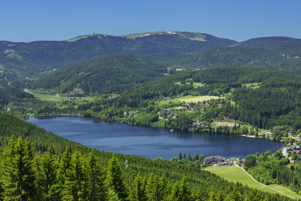 view from hochfirst mountain over titisee