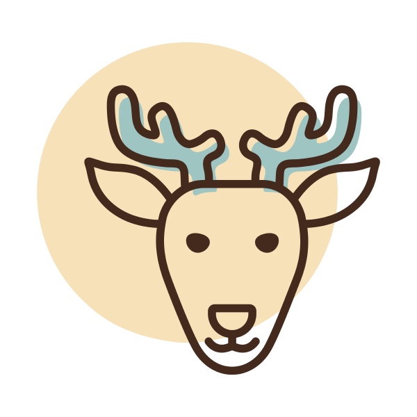 deer icon animal head vector