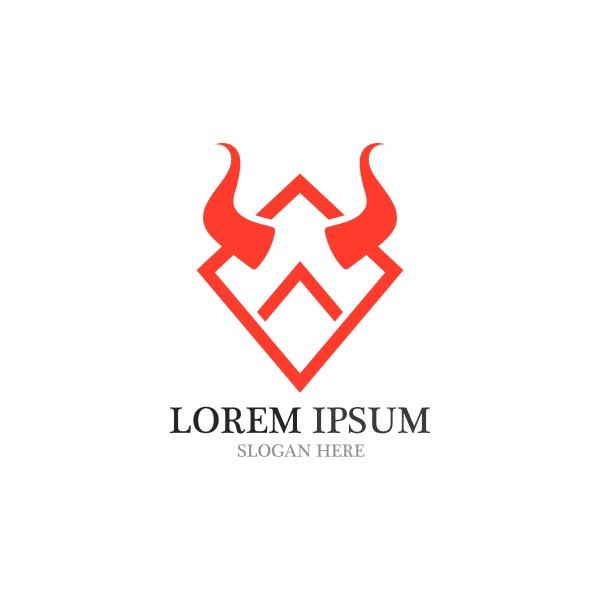 bull horn logo and symbols template