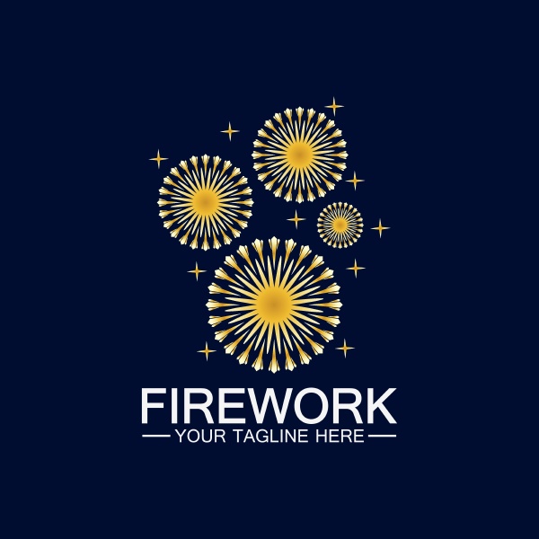 firework logo design vector template