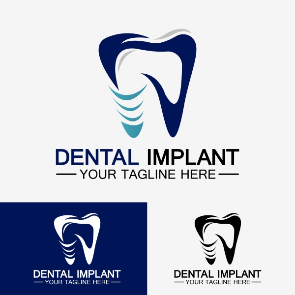 dental implant logo vector designs