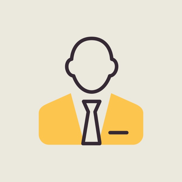 user icon of man in business