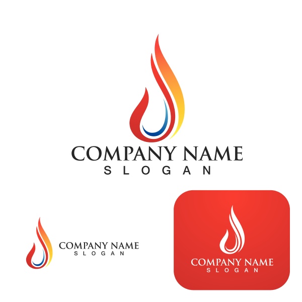 fire logo template flame symbol