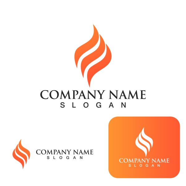 fire logo template flame symbol