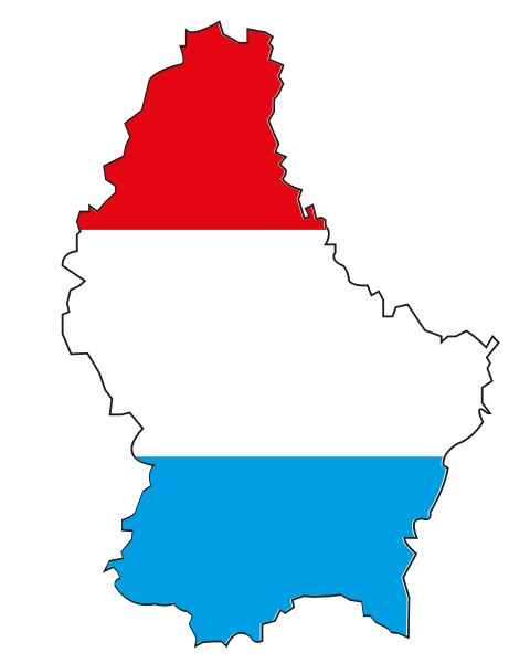 european country luxembourg in colour of