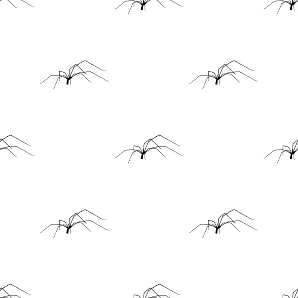 spider silhouette motif seamless pattern