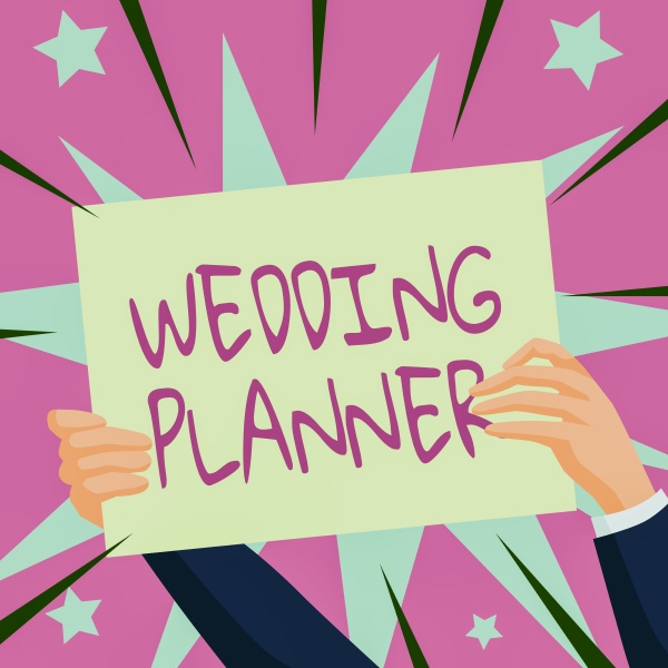 sign displaying wedding planner business