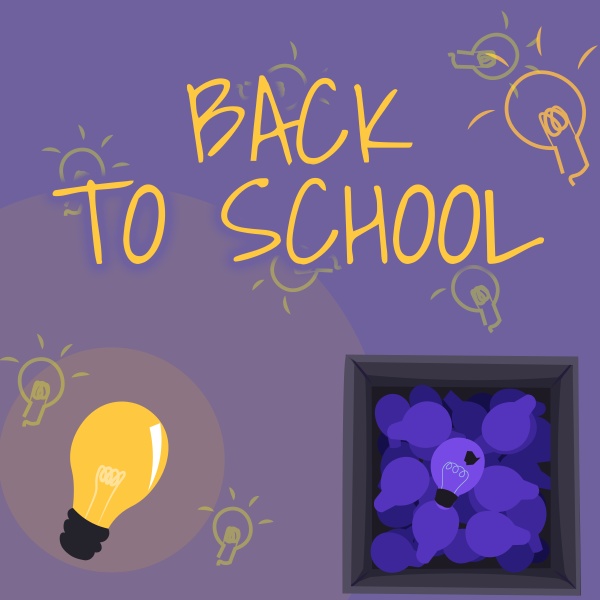text sign showing back to school