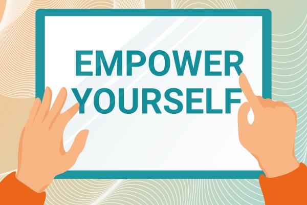 hand writing sign empower yourself