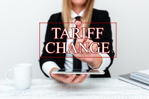 inspiration showing sign tariff change