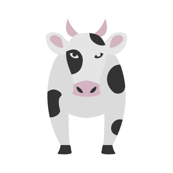 cow vector icon isolated on white