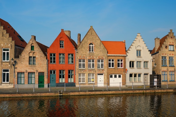 canal and old houses bruges