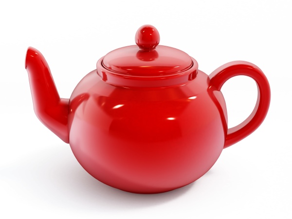 red porcelain teapot