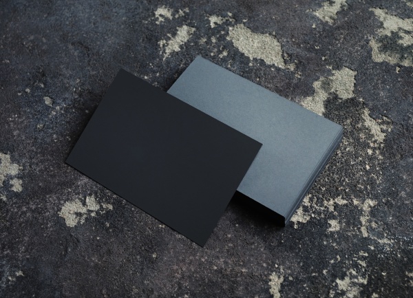 grey paper business cards