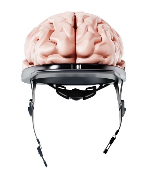 human brain on security cap