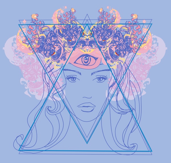 woman with third eye psychic