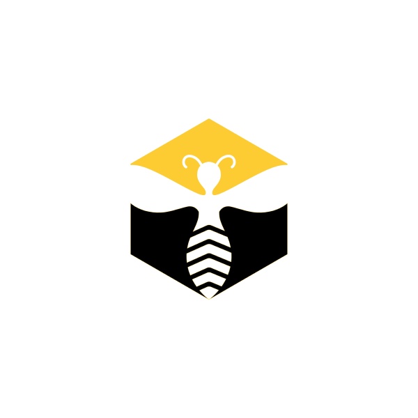 nature bee honey logo vector
