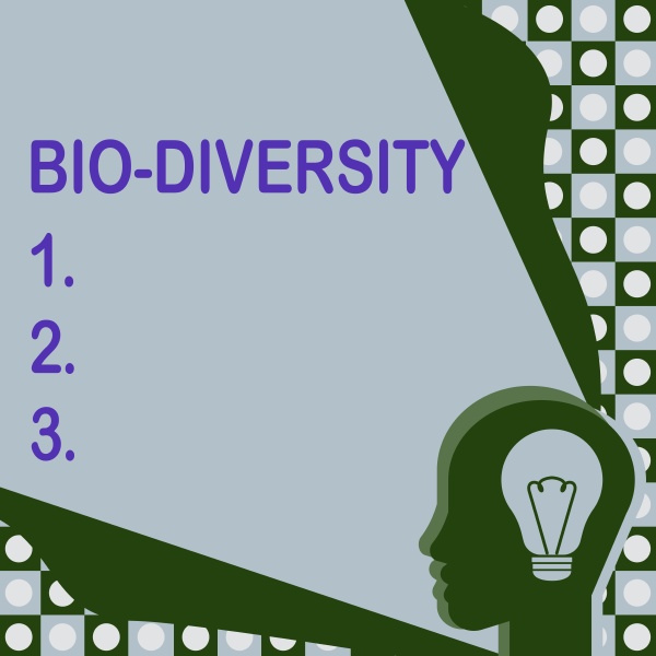 conceptual display bio diversity word